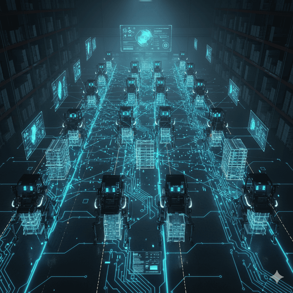 Fleet of autonomous robotic lumpers